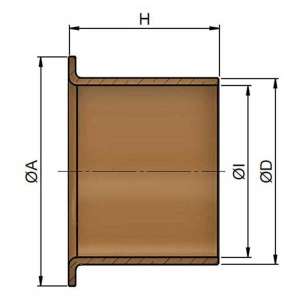 Gerollte Bronzebüchse mit Bund